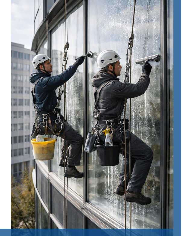 Мойка панорамных окон в Качканаре от 359 р. заказать у ВЫСОТНИК-Кчк