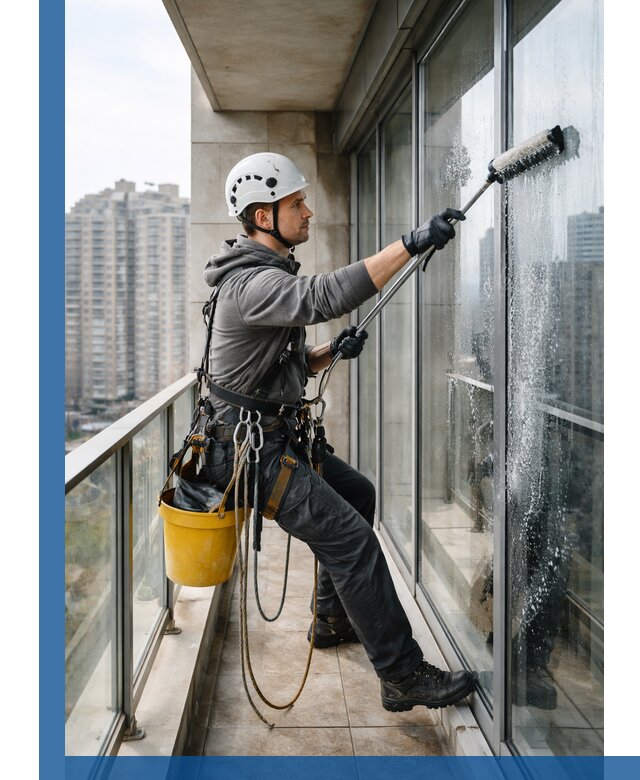Профессиональная мойка балконного остекления в Качканаре