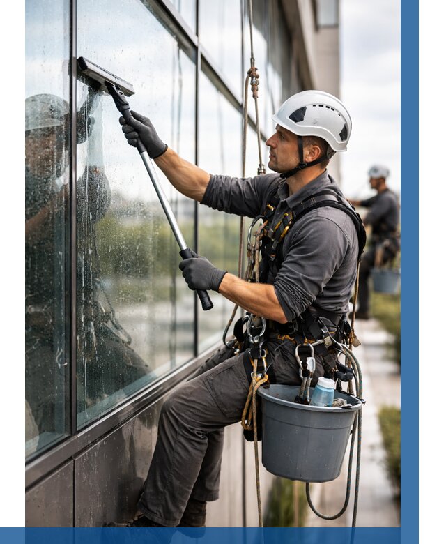 Мойка стеклянных фасадов в Качканаре от 205 р. | ВЫСОТНИК-Кчк