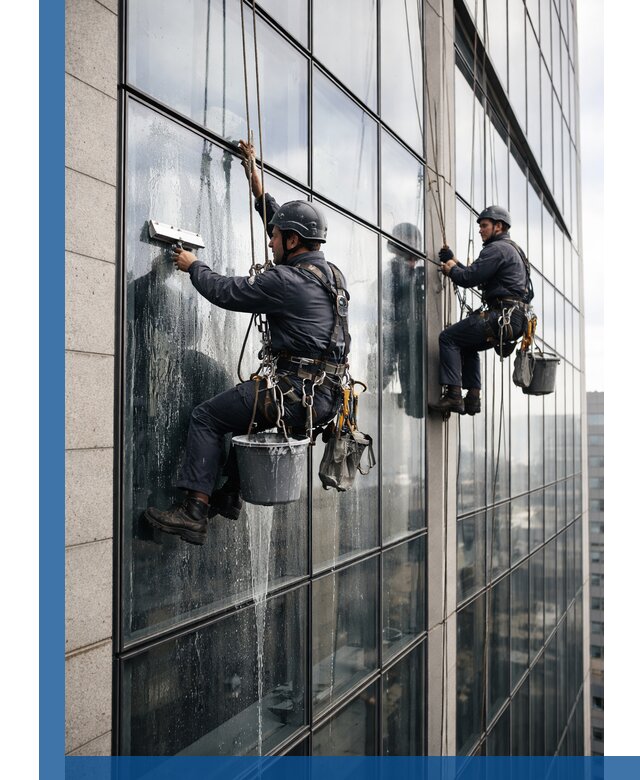 Профессиональная мойка стеклянных фасадов зданий в Качканаре