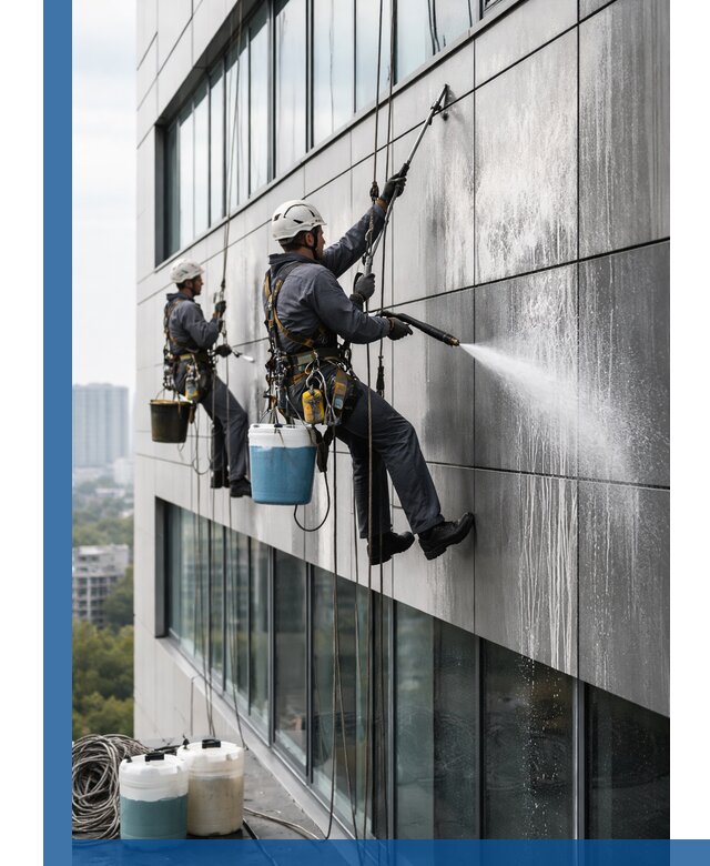 Профессиональная мойка вентилируемых фасадов в Качканаре