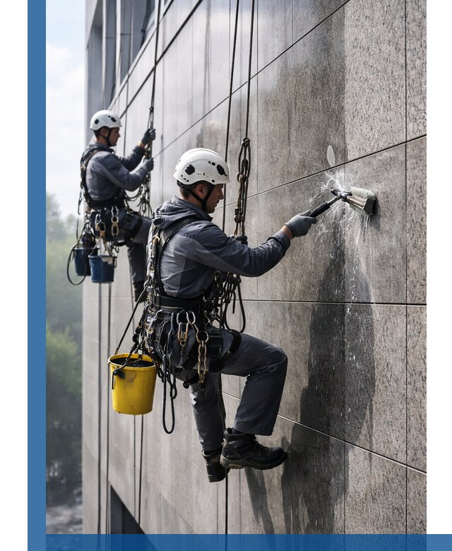 Профессиональная мойка фасада из керамогранита в Качканаре