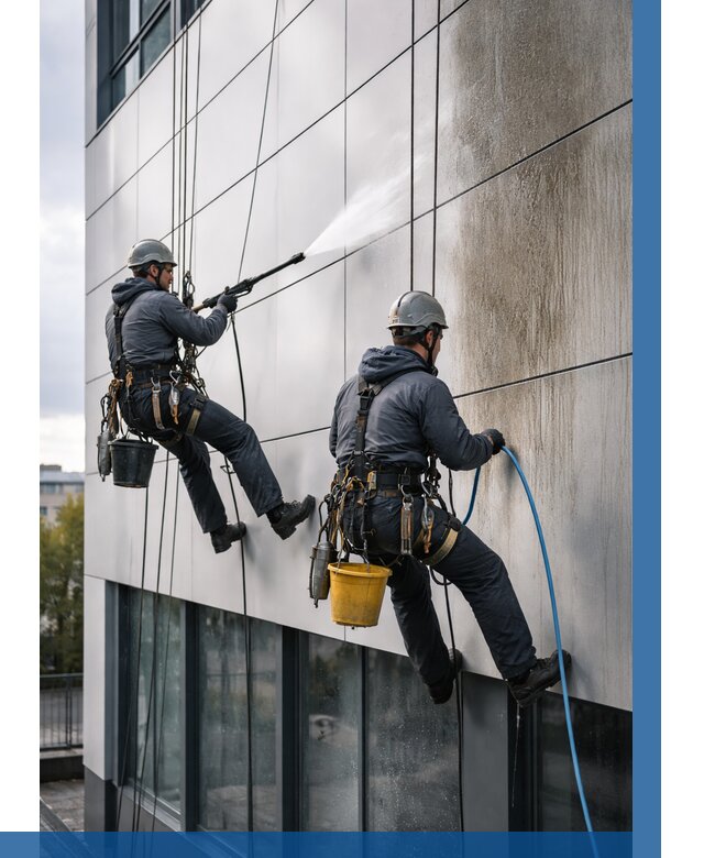 Мойка фасада из композита в Качканаре по цене от 308 р. | ВЫСОТНИК-Кчк