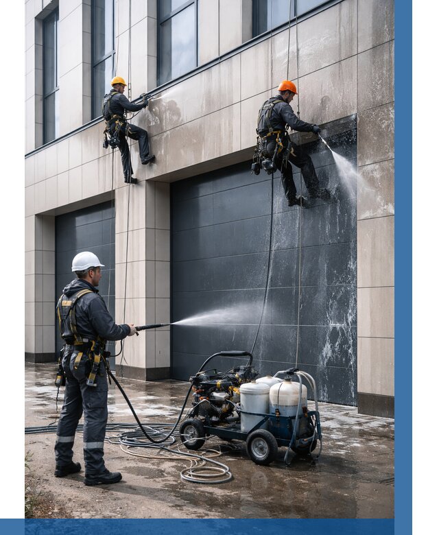 Послестроительная мойка фасада в Качканаре от 308 р. | ВЫСОТНИК-Кчк