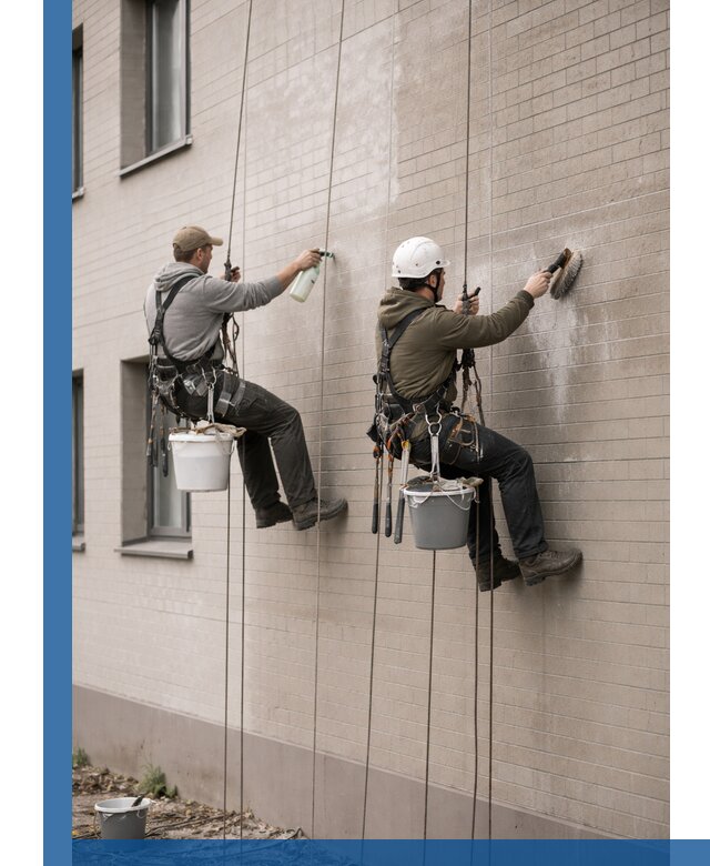 Удаление высолов с фасада зданий в Качканаре без повреждений и следов
