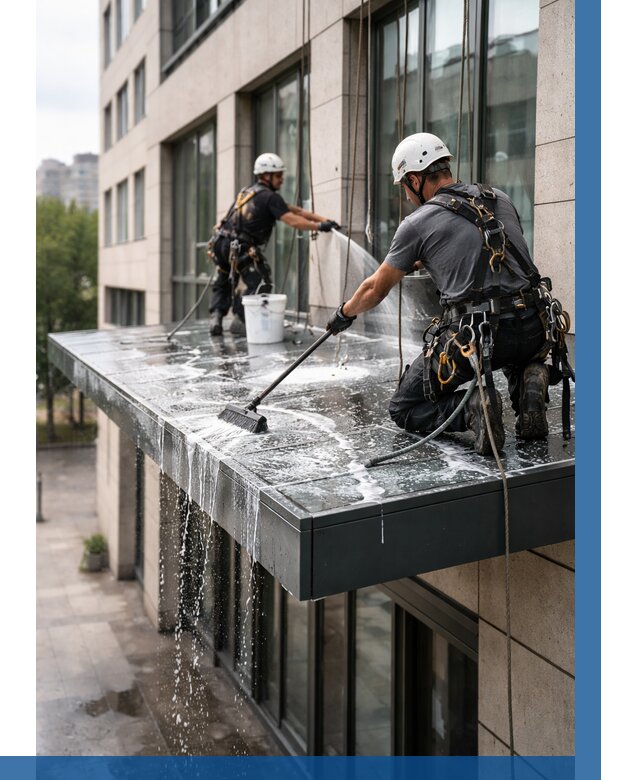 Мойка козырьков и навесов в Качканаре от 3589 р. | ВЫСОТНИК-Кчк