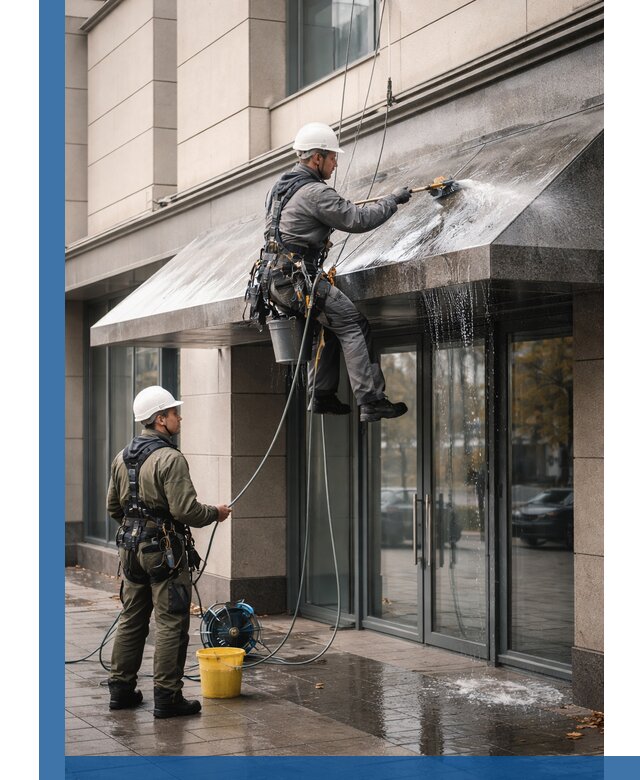 Профессиональная мойка козырьков и навесов в Качканаре