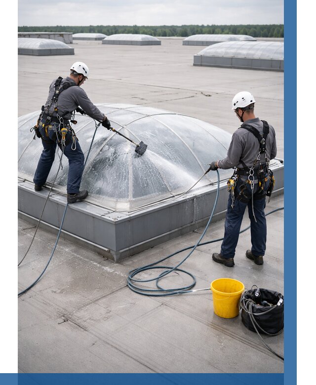 Мойка зенитных фонарей в Качканаре, заказать от 4614 р. | ВЫСОТНИК-Кчк