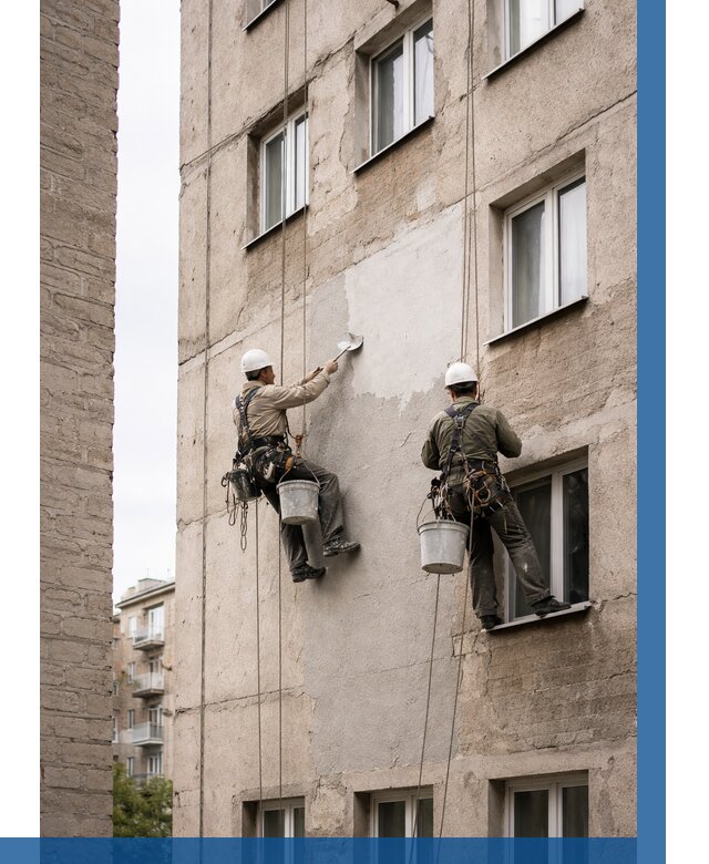 Косметический ремонт фасада в Качканаре от 1128 р. | ВЫСОТНИК-Кчк