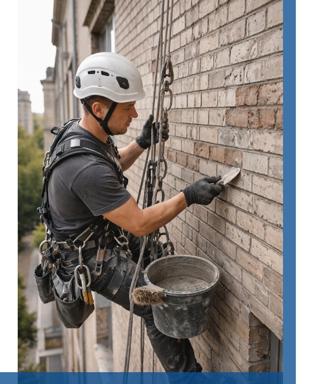 Ремонт кирпичной кладки фасада в Качканаре от 1846 р. | ВЫСОТНИК-Кчк