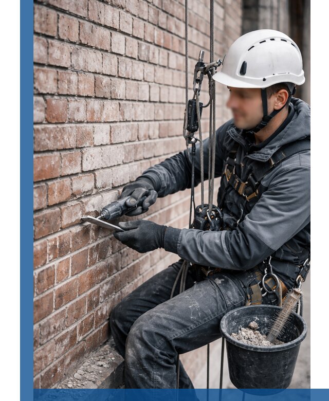 Расшивка кирпичных швов фасадов и стен, ремонт в Качканаре