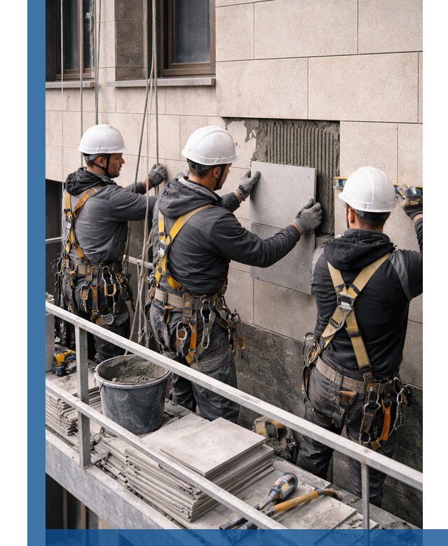 Ремонт облицовки фасада плиткой в Качканаре с гарантией