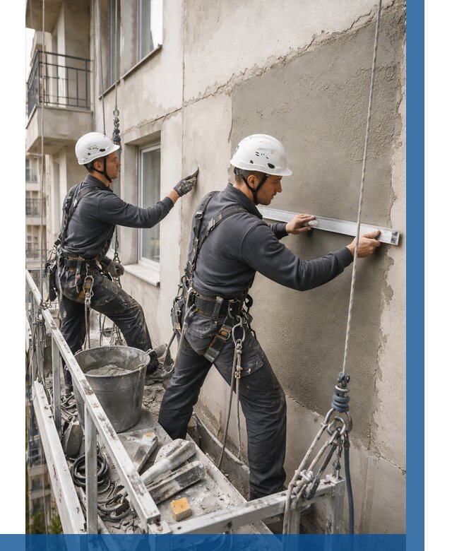 Штукатурка фасада на высоте в Качканаре от 923 р. | ВЫСОТНИК-Кчк