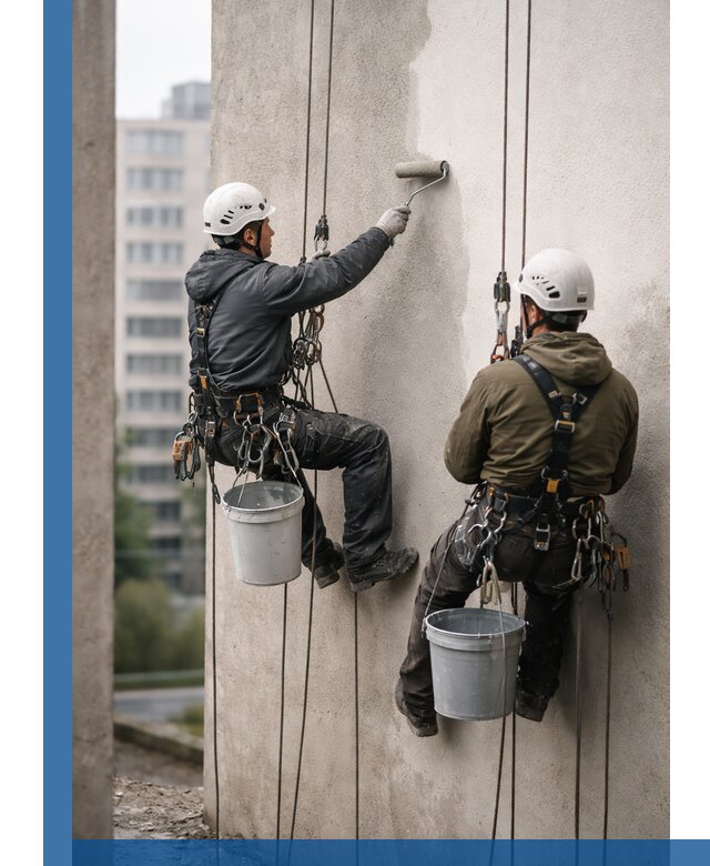 Покраска фасадов высотными альпинистами в Качканаре с гарантией