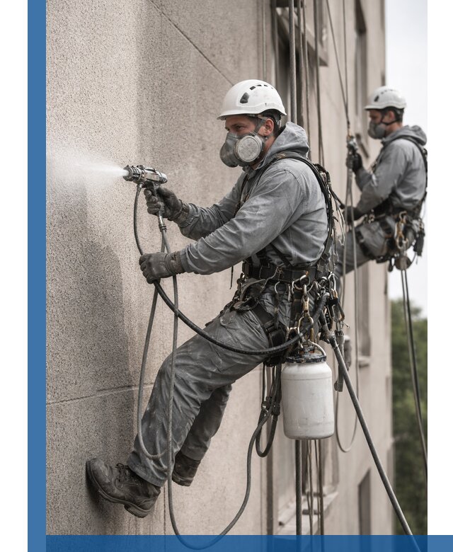 Безвоздушная покраска фасадов зданий в Качканаре профессионально