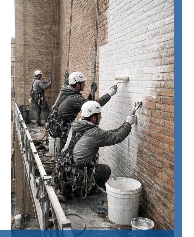 Покраска кирпичного фасада в Качканаре от 359 р. | ВЫСОТНИК-Кчк