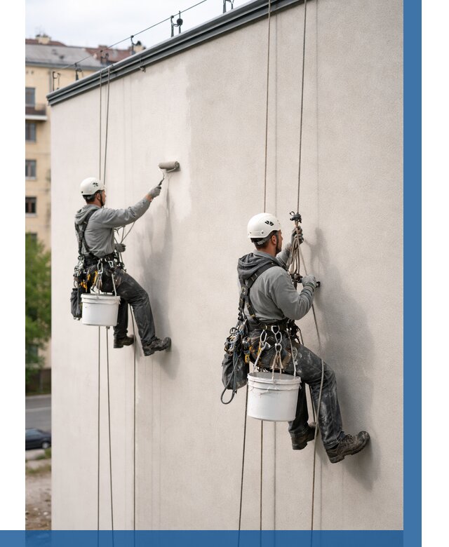 Покраска оштукатуренного фасада в Качканаре от 328 р. | ВЫСОТНИК-Кчк