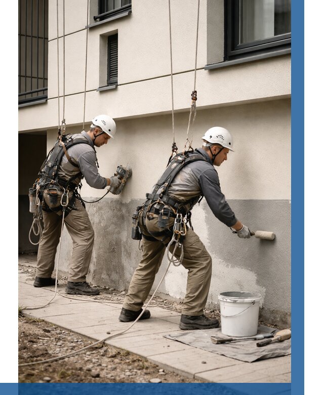 Окраска цоколя здания в Качканаре от 461 р. под ключ | ВЫСОТНИК-Кчк