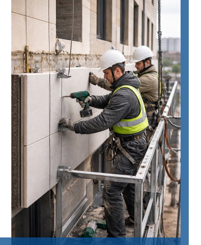 Монтаж фасадных термопанелей в Качканаре от 1538 р. | ВЫСОТНИК-Кчк