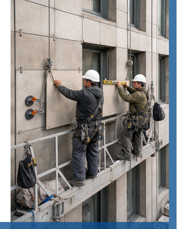 Монтаж керамогранита на фасад в Качканаре от 2563 р. | ВЫСОТНИК-Кчк