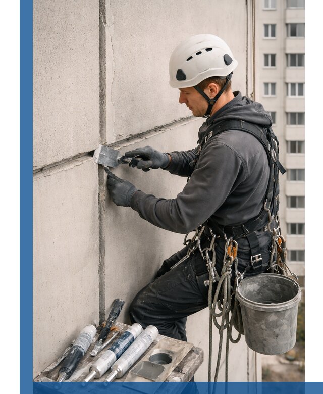 Ремонт межпанельных швов в Качканаре герметизация и восстановление