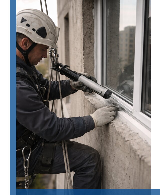 Герметизация оконных швов снаружи в Качканаре профессионально