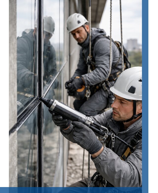 Герметизация витражных швов в Качканаре от 666 р. | ВЫСОТНИК-Кчк