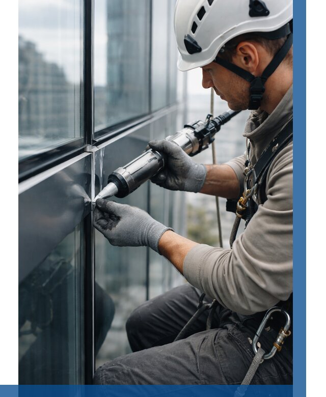 Герметизация стыков витража в Качканаре от 1230 р. | ВЫСОТНИК-Кчк