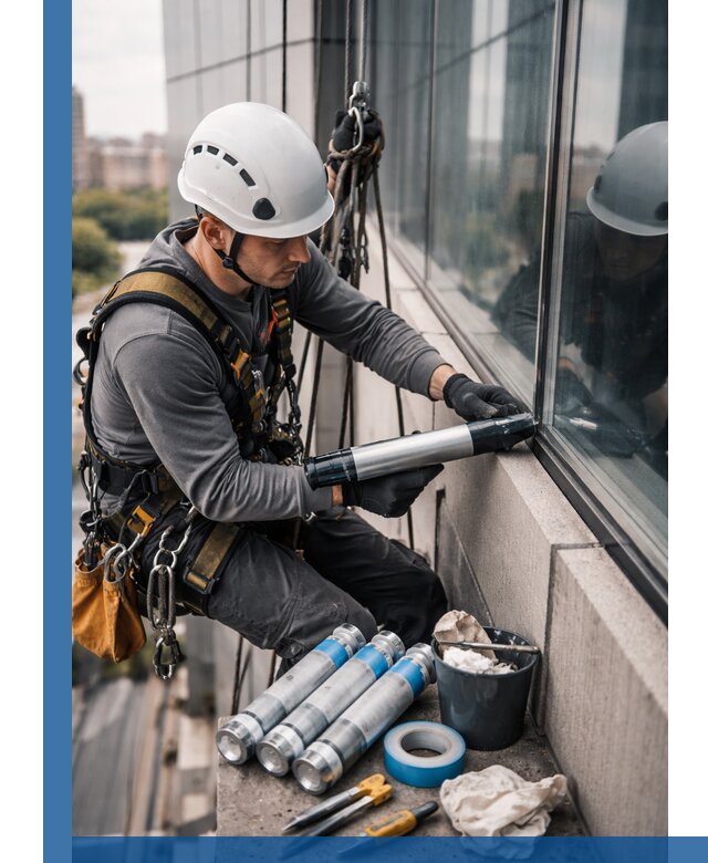 Герметизация стыков витража в Качканаре для герметичных фасадов