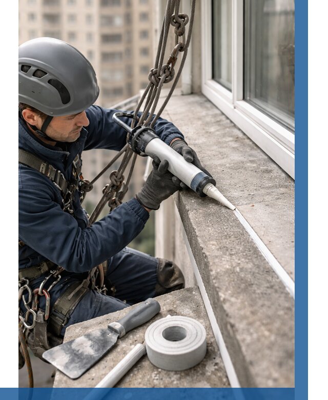 Герметизация балконного козырька в Качканаре от 4614 р. | ВЫСОТНИК-Кчк