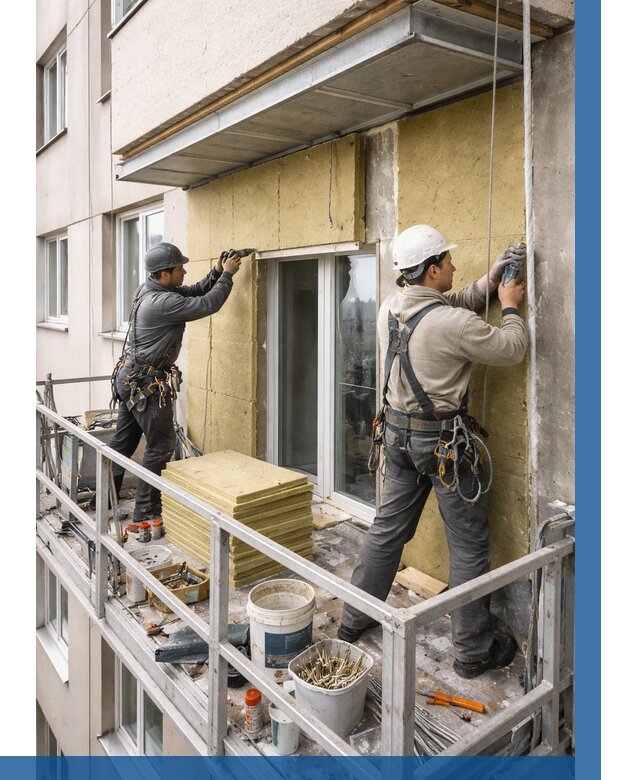 Утепление балкона снаружи в Качканаре от 1640 р. под ключ ВЫСОТНИК-Кчк