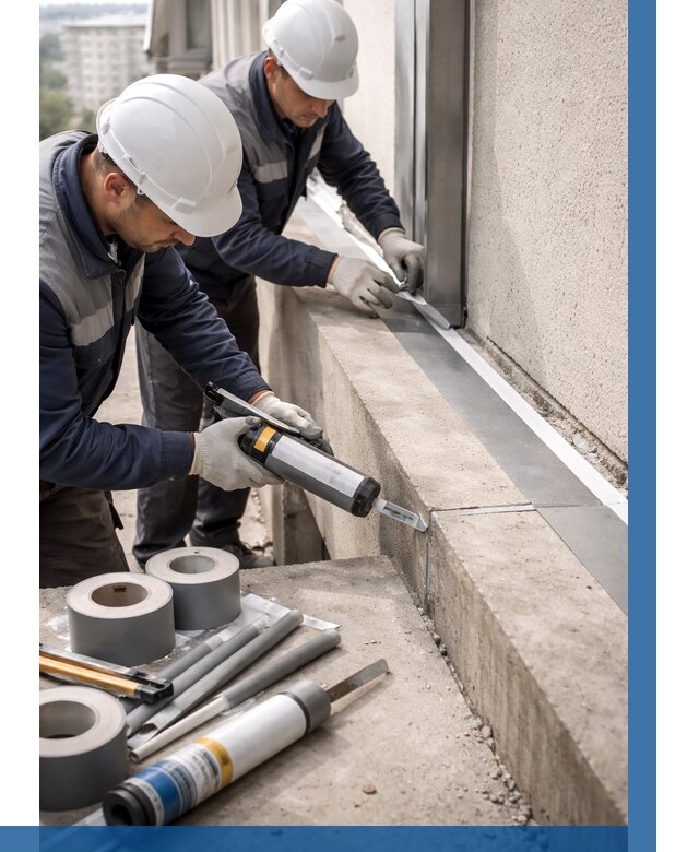 Герметизация примыкания балкона в Качканаре от 4614 р. | ВЫСОТНИК-Кчк