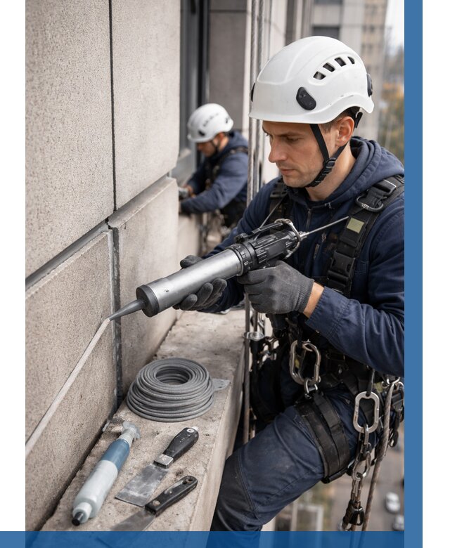 Герметизация деформационных швов фасада в Качканаре от 718 | ВЫСОТНИК-Кчк