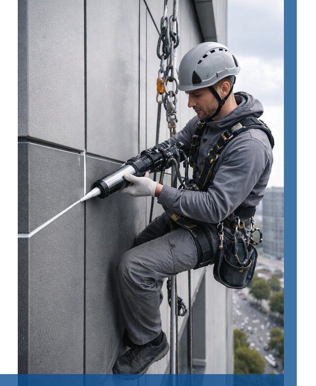 Герметизация стыков фасадных панелей в Качканаре от 6664 р.| ВЫСОТНИК-Кчк