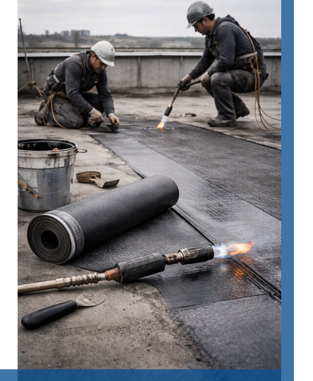 Ремонт рулонной кровли в Качканаре от 666 р. | ВЫСОТНИК-Кчк