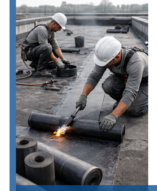 Ремонт рулонной кровли в Качканаре герметизация и восстановление