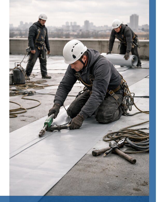 Ремонт мембранной кровли в Качканаре от 1846 р./м2 | ВЫСОТНИК-Кчк