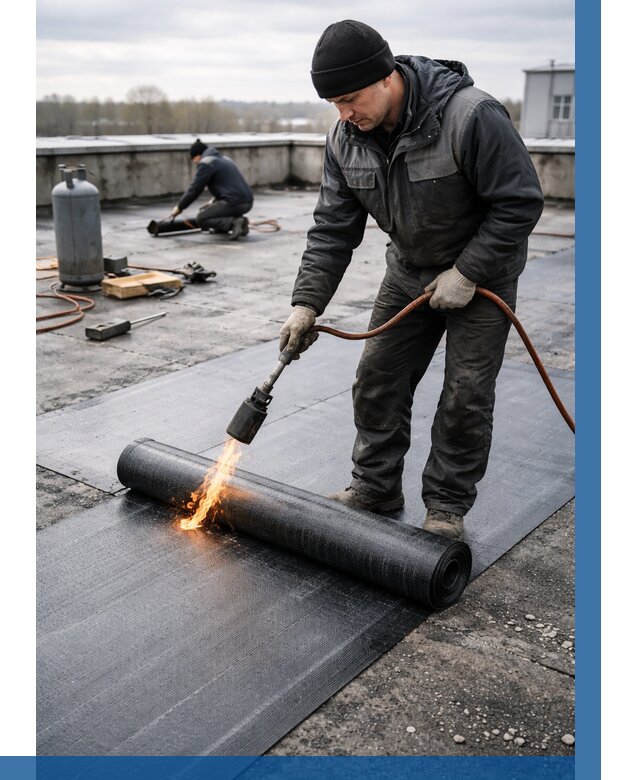 Ремонт наплавляемой кровли в Качканаре от 718 р. | ВЫСОТНИК-Кчк