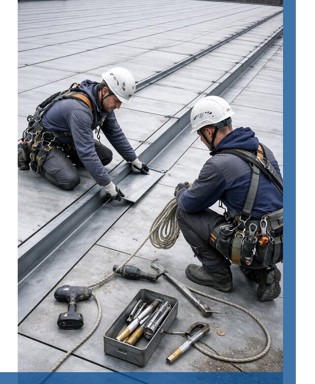 Ремонт фальцевой кровли в Качканаре от 718 р. | ВЫСОТНИК-Кчк