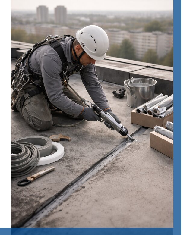 Герметизация швов кровли в Качканаре от 461 р./м2 | ВЫСОТНИК-Кчк