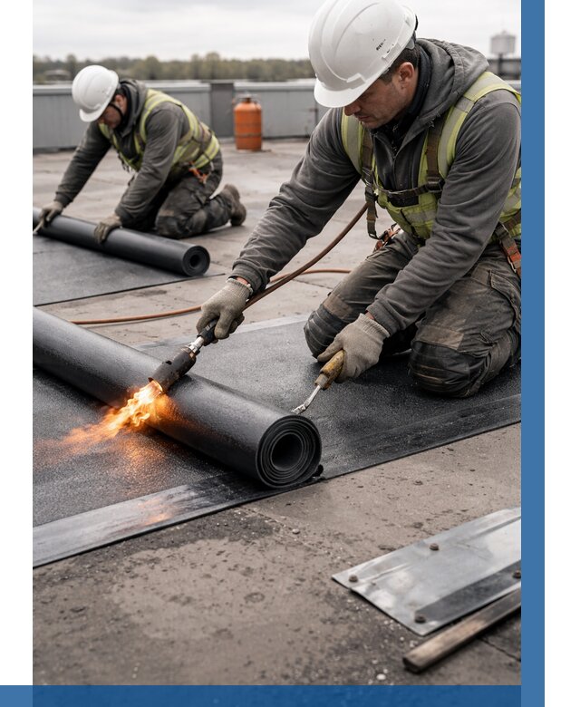 Монтаж наплавляемой кровли в Качканаре от 872 р. — ВЫСОТНИК-Кчк