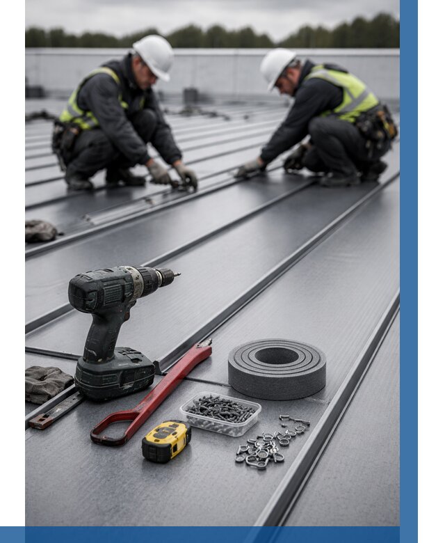 Монтаж фальцевой кровли в Качканаре от 1846 р. | ВЫСОТНИК-Кчк