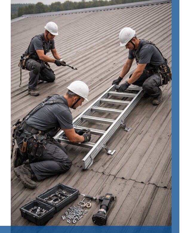 Монтаж кровельной лестницы в Качканаре от 4614 р. | ВЫСОТНИК-Кчк