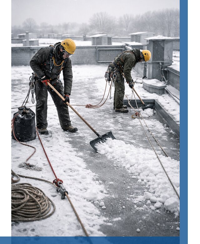 Очистка крыши от снега в Качканаре от 7690 р. | ВЫСОТНИК-Кчк