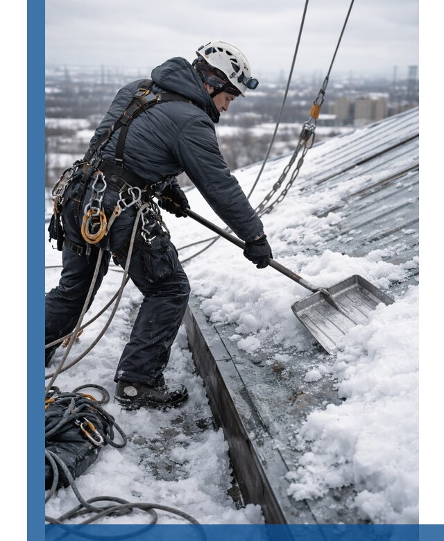 Профессиональная очистка кровли от снега и наледи в Качканаре