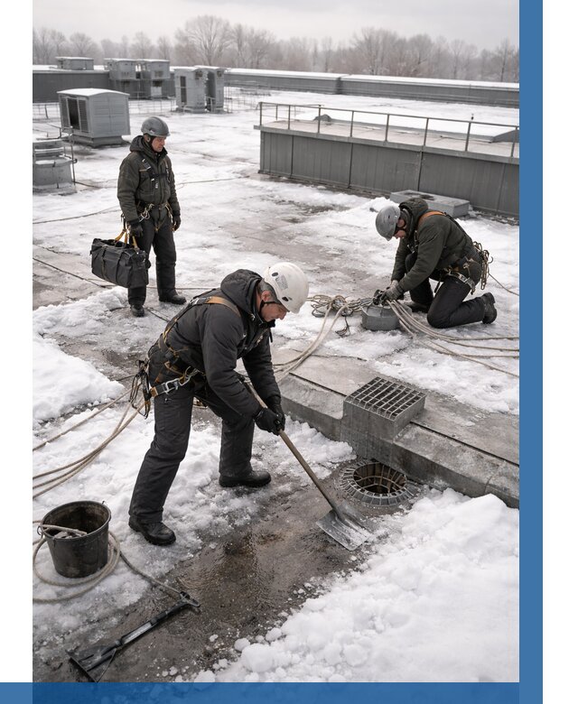 Абонентское обслуживание кровли зимой в Качканаре от 8202 р. | ВЫСОТНИК-Кчк