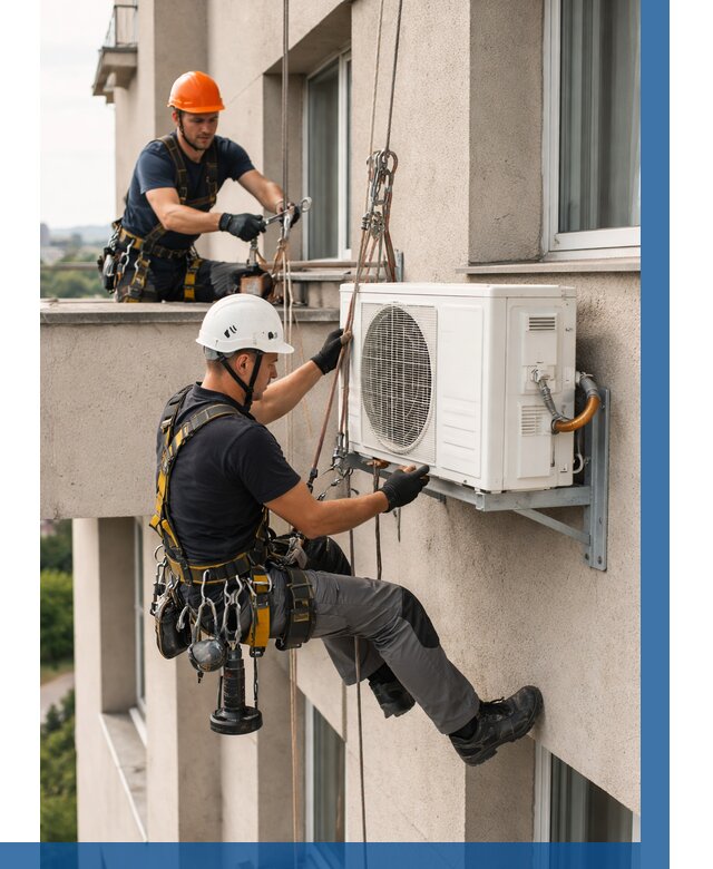 Монтаж внешнего блока кондиционера в Качканаре от 6664 р. | ВЫСОТНИК-Кчк