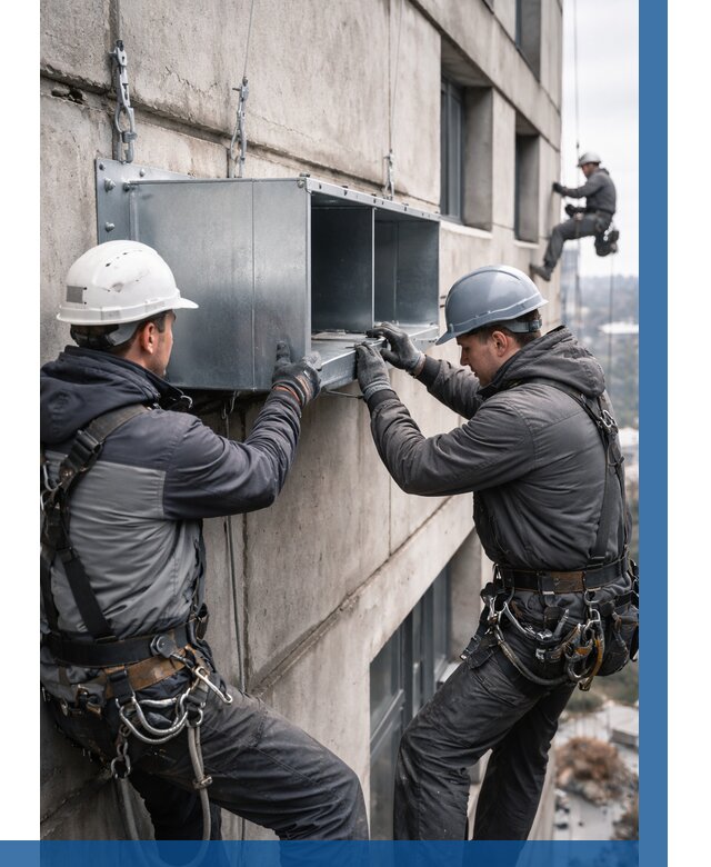 Монтаж вентиляционных коробов в Качканаре от 3076 р. | ВЫСОТНИК-Кчк