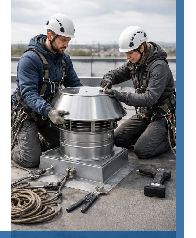 Установка дефлекторов на кровле в Качканаре от 4614 р. | ВЫСОТНИК-Кчк