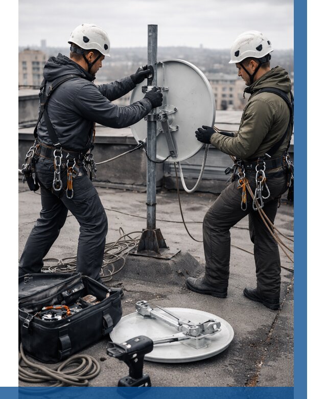 Демонтаж антенн на крыше в Качканаре от 4614 р. | ВЫСОТНИК-Кчк